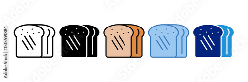 Bread Slice Icon Element For Design