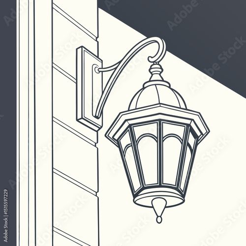 Elegant exterior wall mounted lantern light fixture