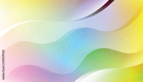 Blurred Decorative Design In Abstract Style With Wave, Curve Lines. For Design, Presentation, Business. Vector Illustration with Color Gradient.