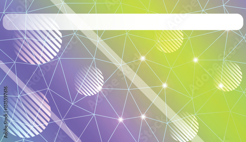 Decorative pattern with triangles, line, circle, space for text style. Decorative design for your idea. Vector illustration. Blurred Background, Smooth Gradient Texture Color.