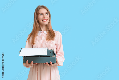 Female author with vintage ...