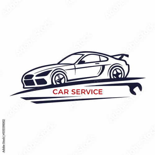 Professional car service logo design transparent background