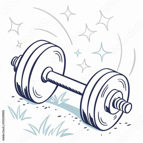 Dumbbell weightlifting exercise fitness gym strength training