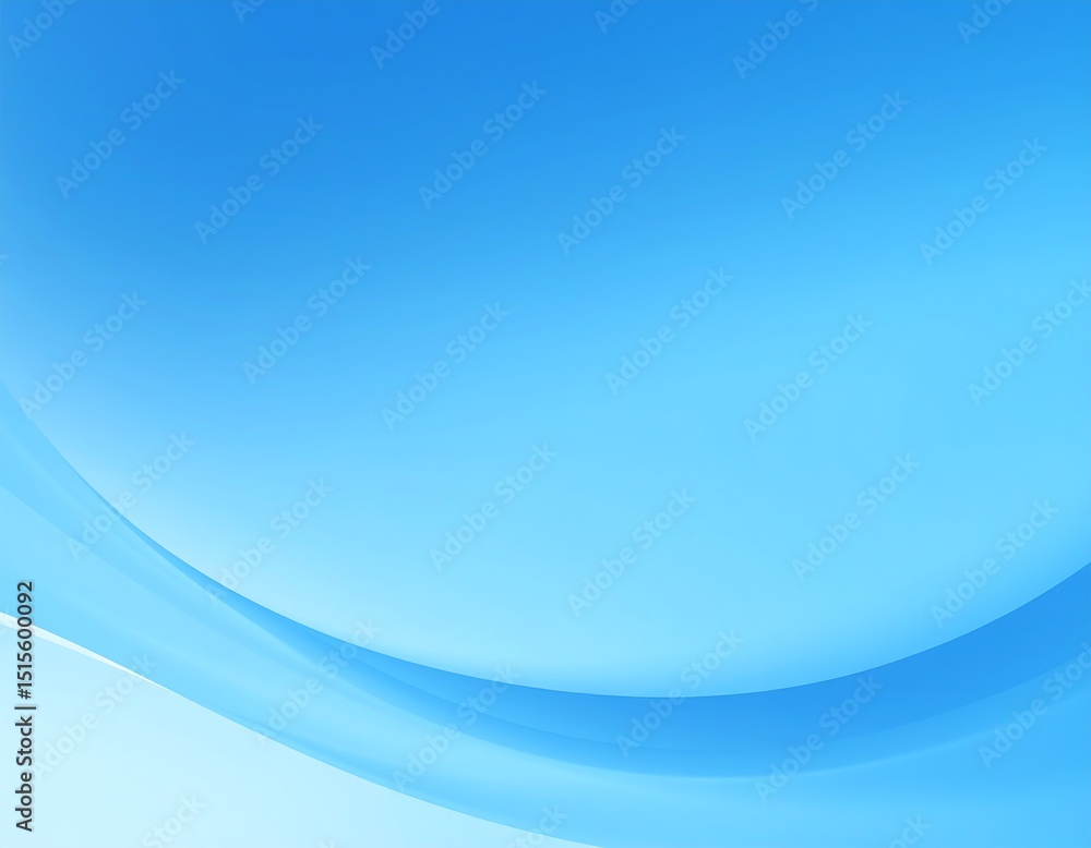 Fototapeta premium Smooth, light blue curves