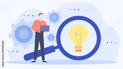 Creative concept of innovation and problemsolving. Ideal for technology blogs, business articles, and educational materials on brainstorming and creativity.