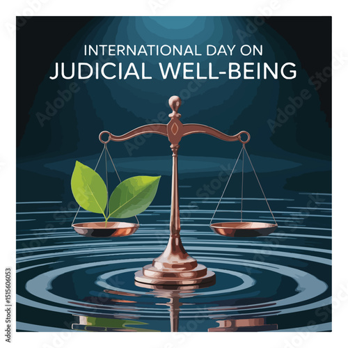 International Day on Judicial Well-being poster.