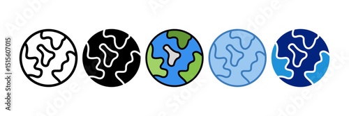Earth Icon Element For Design