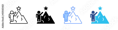 Ambition Multi Style Icon Set Vector 