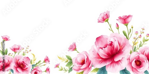 Elegant watercolor pink floral garden wedding invitation suite,  save the date,  botanical