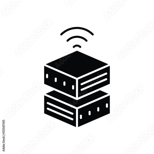 Wireless Server Vector icon