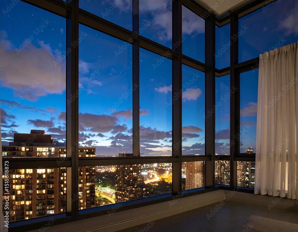 Fototapeta premium Cityscape view from a high-rise