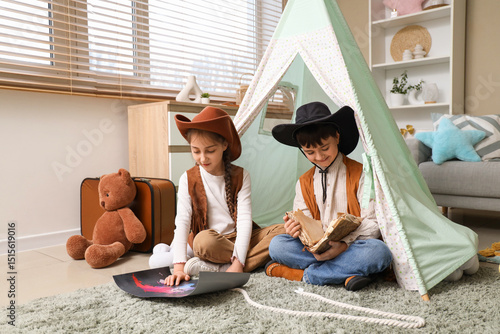 Cute children dressed as co...