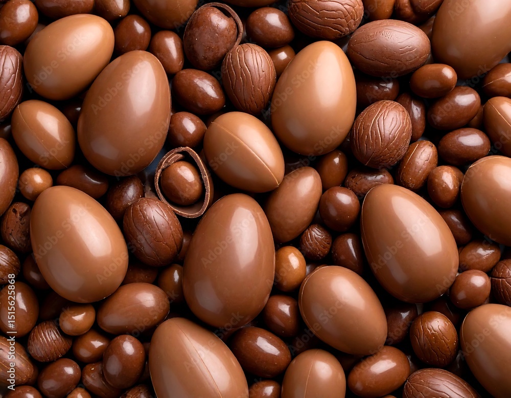Chocolate eggs and nuts Chocolate eggs and nuts