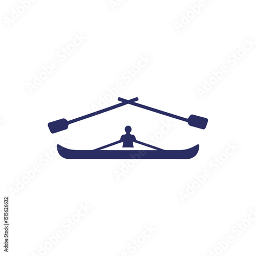 Canoeing-icon-rowing-boat-person-watersport-adventure