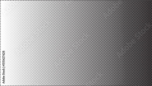Abstract Dotted black Halftone on white Background