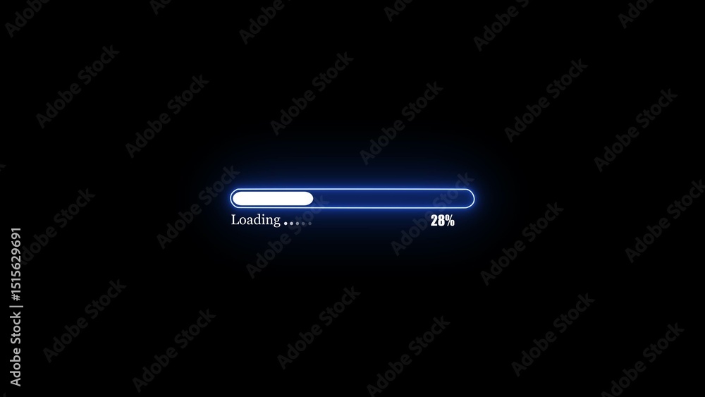 loading symbol or progress collection. neon glowing loading 28 percent . Vector infographics set. loading symbol or progress collection. neon glowing loading 28 percent . Vector infographics set.