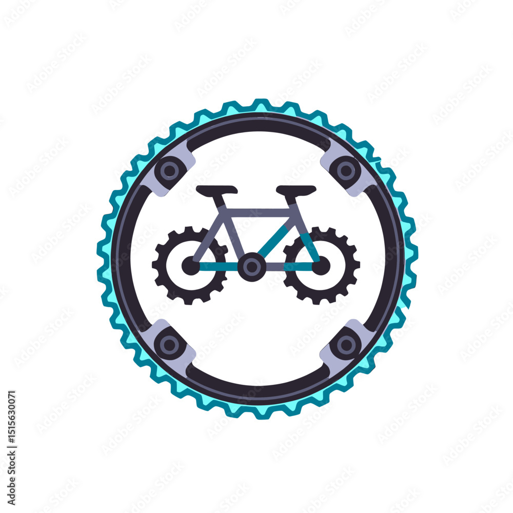 Naklejka premium bicycle-gear-logo-design-illustration