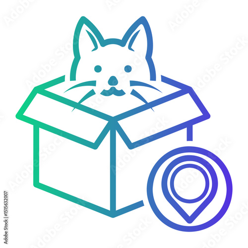 petshop Line Gradient Icon