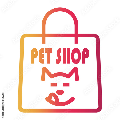 petshop Line Gradient Icon