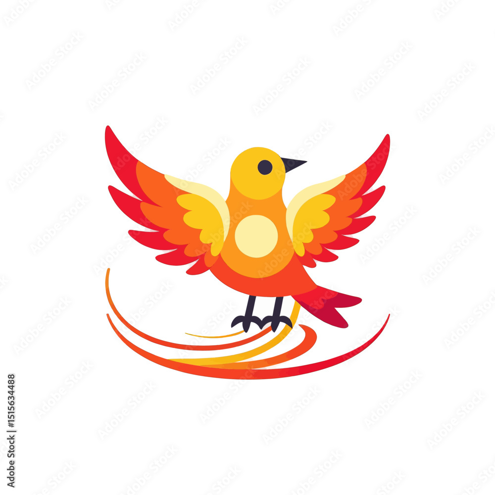 Obraz premium Colorful-bird-logo-design-vector-illustration-graphic