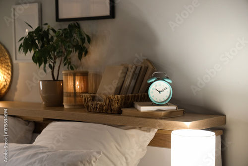 Alarm clock with glowing la...