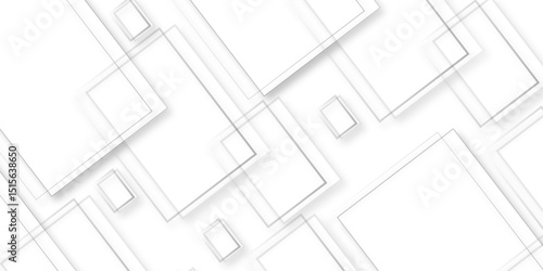  abstract white background with squares and copy space. Geometric Shadow Tiles. Seamless Modern Texture. Square Tiles Background. 3D Tile Design. White geometric overlapping square pattern. 