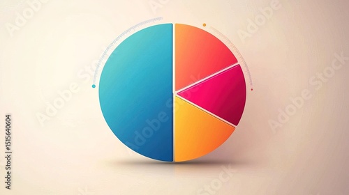 Free Download Modern Gradient Pie Chart Diagram Displaying Financial Data Segments - GFXLoad