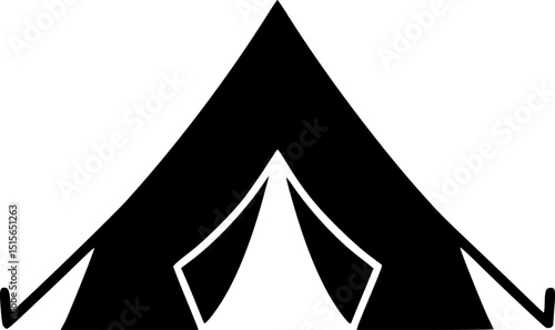 camping tent silhouette ,Camper trailer icon. Vector illustration,camping tent symbol
