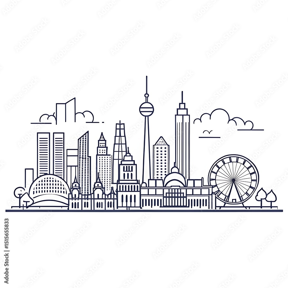 Obraz premium city skyline