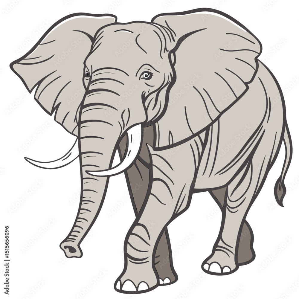 Obraz premium Elephant The largest land animal admired for its intelligence and gentle nature