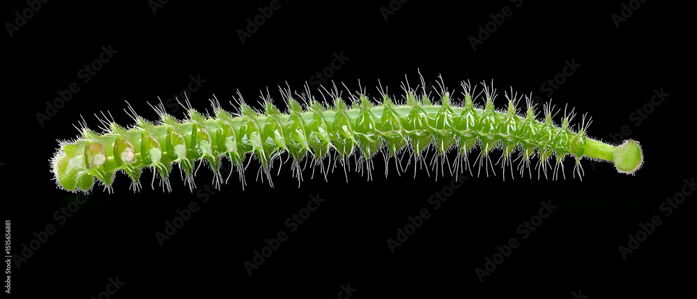 Fototapeta premium Abstract Green Plant Splash Isolated On Black Background