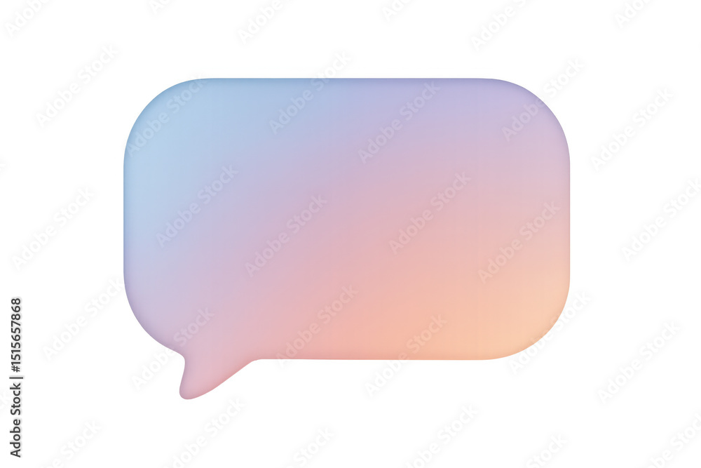 Vibrant speech bubble hovering against transparent backdrop, waiting for personalized text or messaging element in design communication Vibrant speech bubble hovering against transparent backdrop, waiting for personalized text or messaging element in design communication