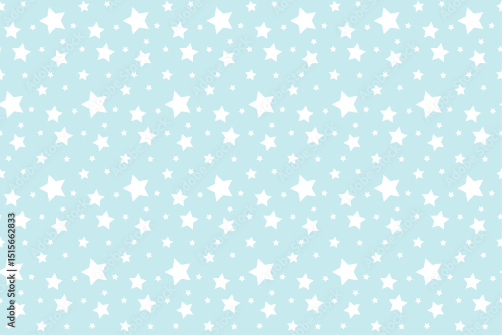 Star Pattern On Blue Pastel Background Star Pattern On Blue Pastel Background