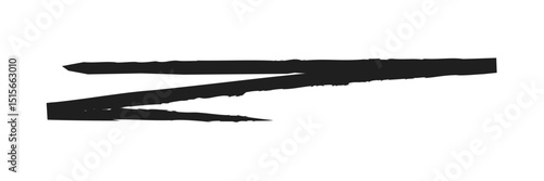 Hand drawn scribble underline line vector icon isolated on transparent background. EPS 20 .