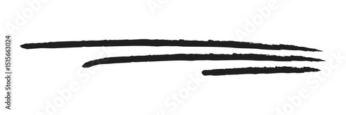 Hand drawn scribble underline line vector icon isolated on transparent background. EPS 20 .