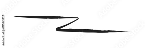 Hand drawn scribble underline line vector icon isolated on transparent background. EPS 20 .