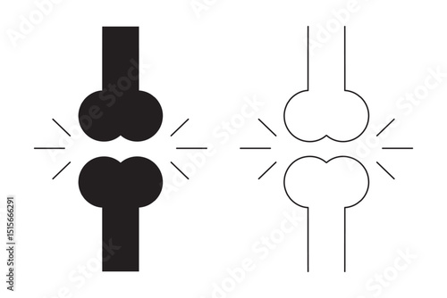 Human Knee Bone Joint Line Icon. Anatomy Leg Skeleton Linear Pictogram. Arthritis, Osteoporosis Illness of Bone Joint Outline Icon. Orthopedic Health. Editable Stroke. Isolated Vector Illustration.