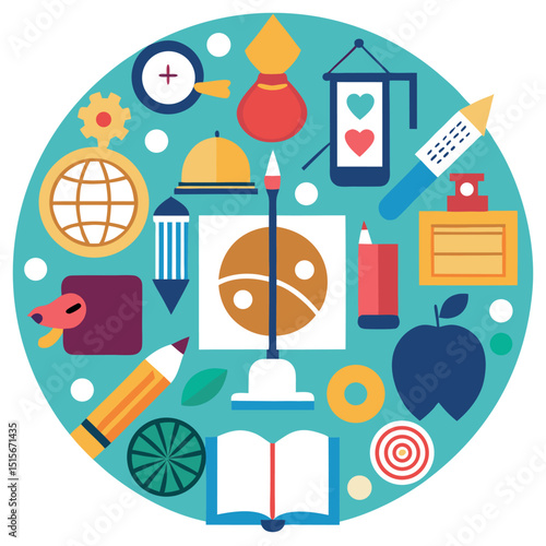 Art Supplies Silhouette Icons – Editable Stroke Vector Illustration