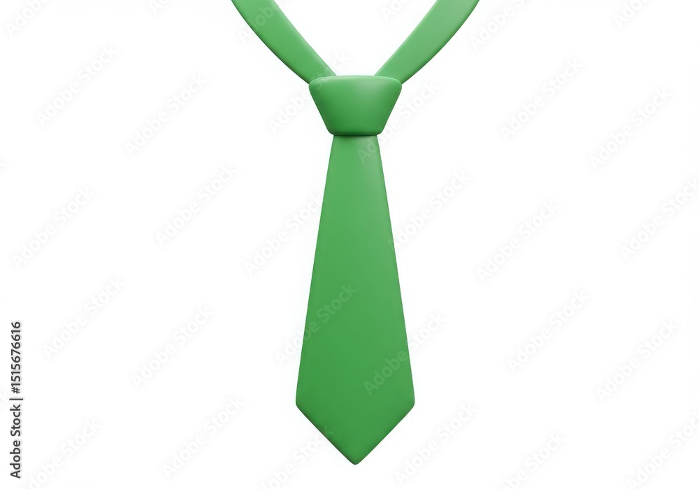 Illustration of a green tie Illustration of a green tie