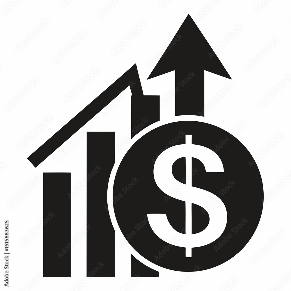 dollar sign with arrow Vector icon illustration silhouette Graphics design image white background
dollar sign with arrow Vector icon illustration silhouette Graphics design image white background