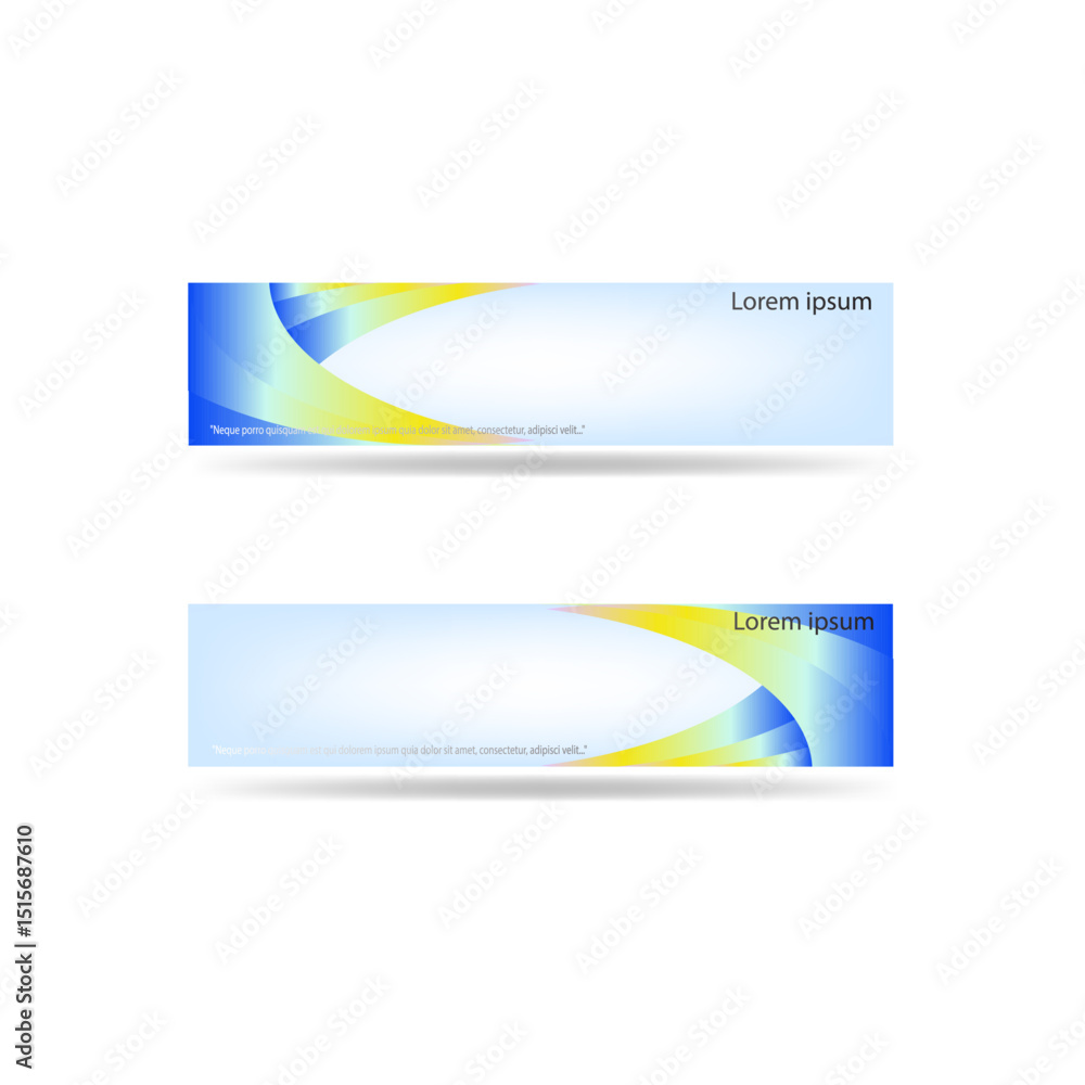 Fototapeta premium set of business banner with abstract background