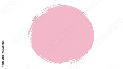 Soft pink circle with textured brushstrokes.