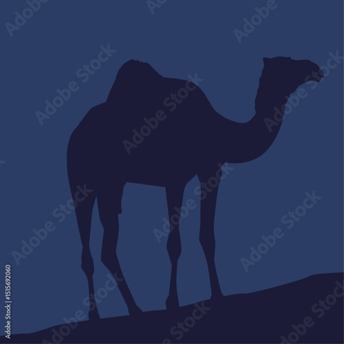 Camel Silhouette PNG – Desert Animal Vector Graphic 