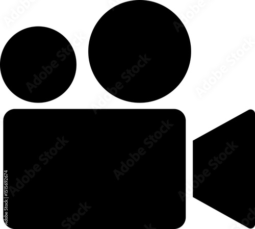 Camera Icon in flat Solid Style. isolated on transparent background