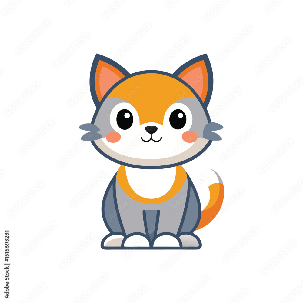 Minimal Cute Pets Group Cat icon vector illustration isolated on white background Minimal Cute Pets Group Cat icon vector illustration isolated on white background