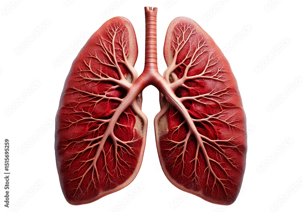 3D Human lungs isolated on transparent or white background 3D Human lungs isolated on transparent or white background
