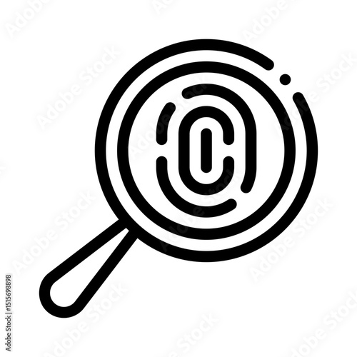 fingerprint line icon
