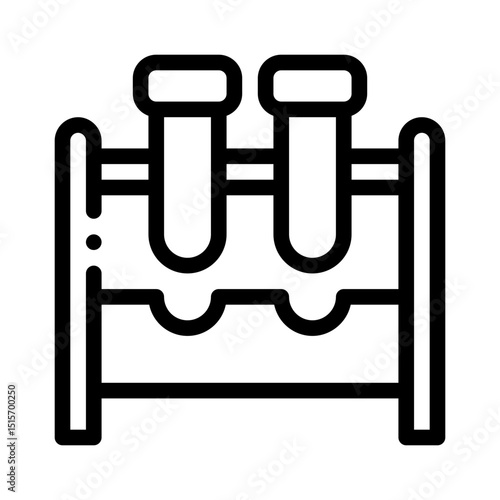 test tube rack line icon