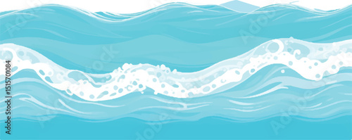 Elegant watercolor background in aqua and marine tones with a soft flowing texture. Versatile abstract design for use in both print and digital.
 