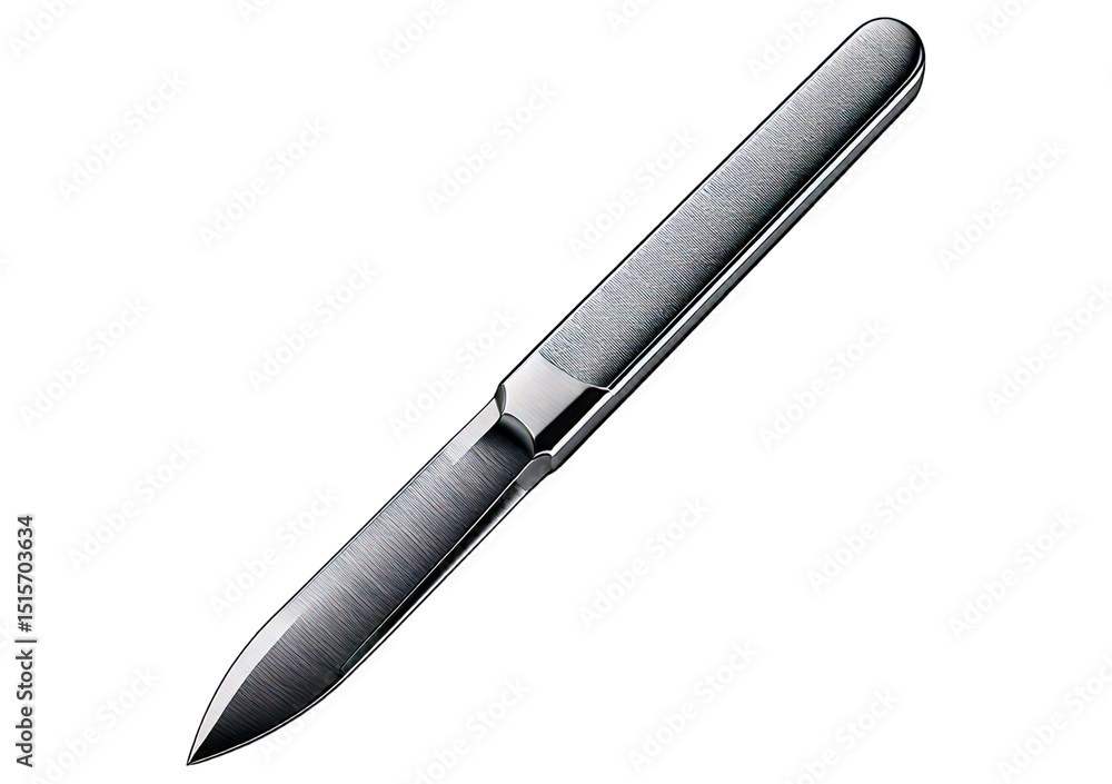 Surgical stainless steel metal scalpel isolated on white isolated on transparent or white background Surgical stainless steel metal scalpel isolated on white isolated on transparent or white background
